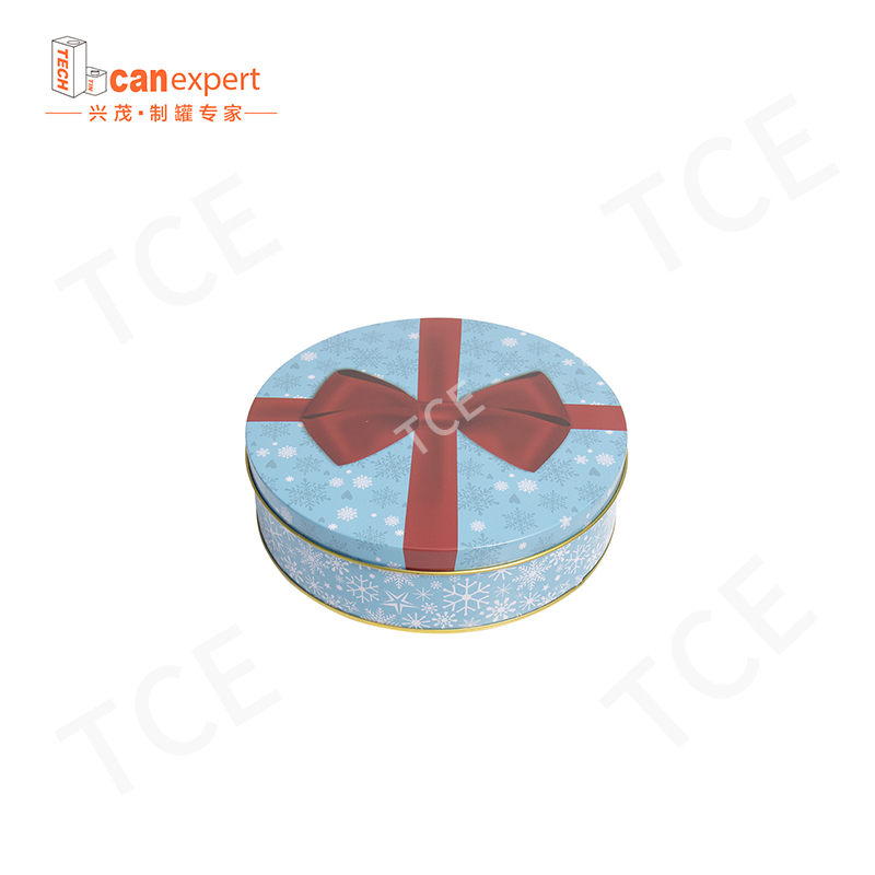 Алуминиев кръг на едро с кръгли кутии за свещи Коледни подаръци Контейнери за метална калай за съхранение на занаяти