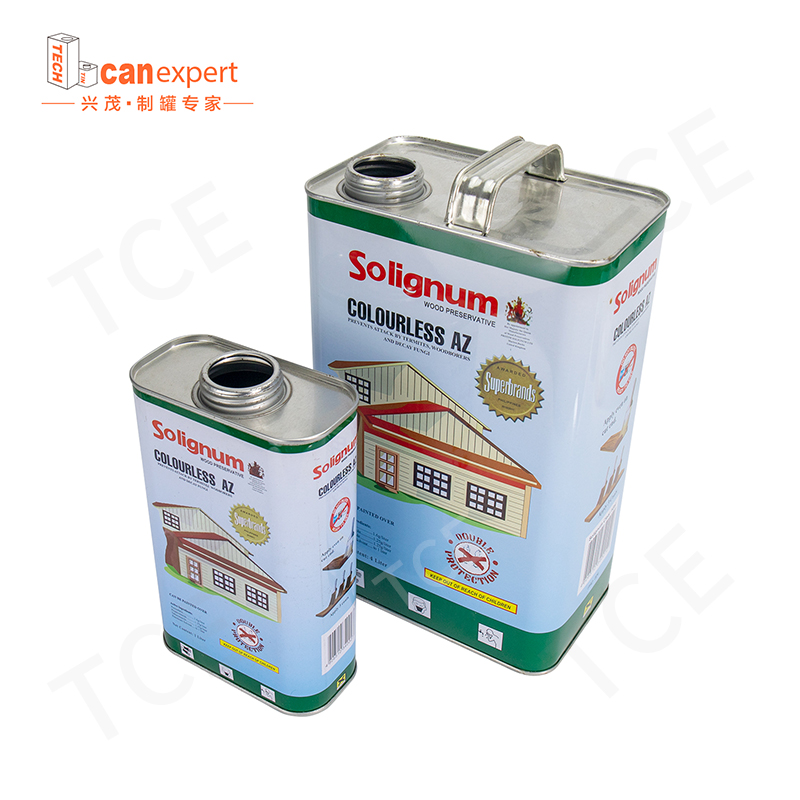 Квадратен правоъгълен метален контейнер за калай за лепило/engine масло/machine масло/solvent/paint опаковка